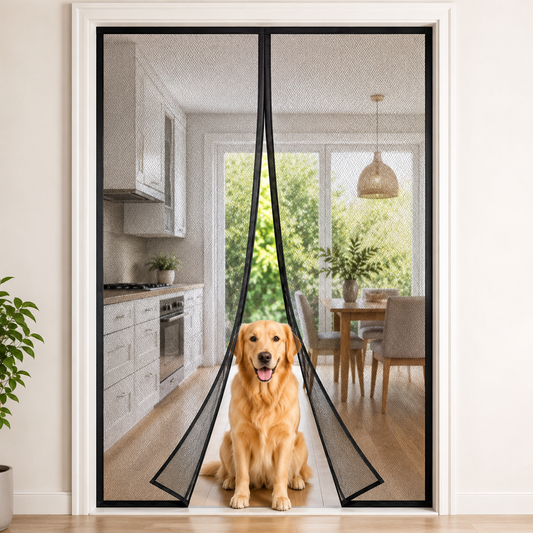 Magnetic Mesh Door Screen Durable Bug-Free Barrier